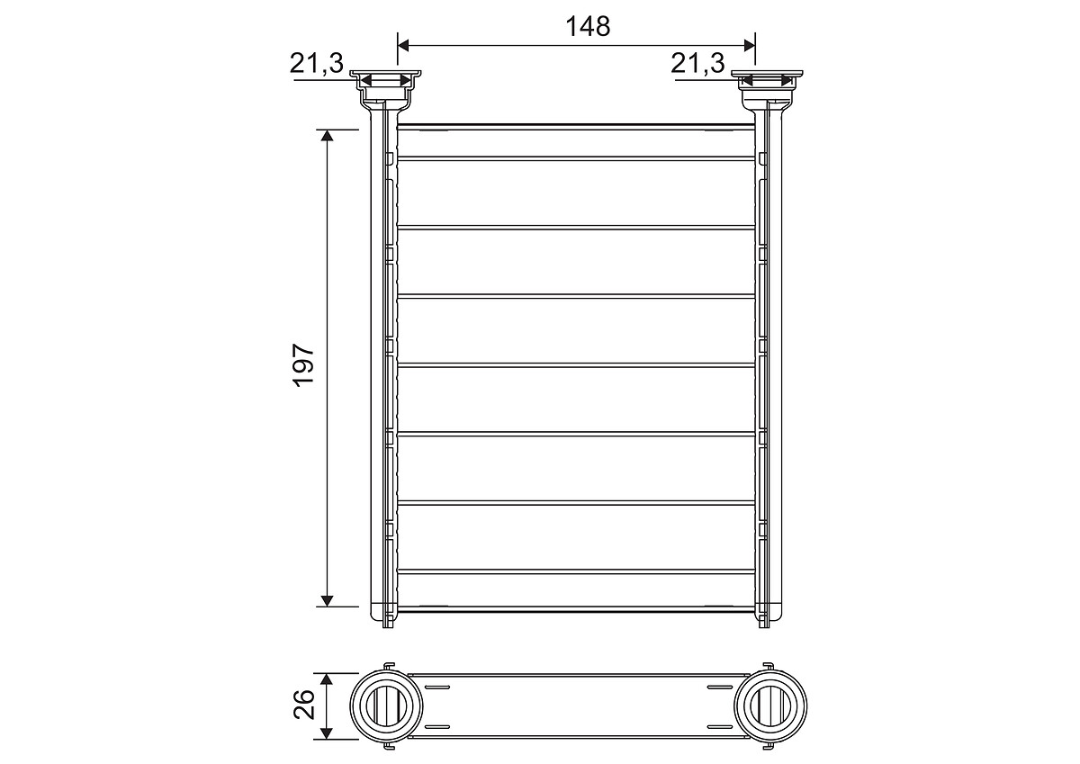 Schimbator caldura, incalzire habitaclu 811688 VALEO